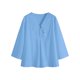 thumbnail image 5 of Neewe Women's Casual 3/4 Sleeve Plain V-Neck Button Decoration Pleated Blouses Tops T-Shirts S-XXL, 5 of 7