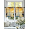thumbnail image 4 of Boat Lake Sheer Curtains 45 Inches Long 2 Panels Scenery Abstract Light Filtering Semi Sheer Window Curtains Drapes for Bedroom Living Room 52"x45", 4 of 7