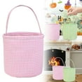 thumbnail image 2 of Halloween Tote Basket,New Jute Canvas Bucket,Candy Bucket Bag for Party Accessory,Reusable Candy Bucket Gift Bag for Party Favor Supplies,Candy Buckets & Tote Bags for Halloween Party,Pink,9.06x9.45", 2 of 9