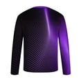 thumbnail image 4 of Summer Hoodie Men Pullover Clearance Hooded Shirts Casual Round Neck Long Sleeve Pullover Stripe Print Tops, 4 of 5