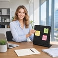 thumbnail image 5 of Magnetic Display Board, Tabletop Desktop Memo Board Photos Notes Reminders Home Decorative Board No Punching Installation 12x16 Inches Metal Surface Vertical Stand 10.24x7.87in, 5 of 8