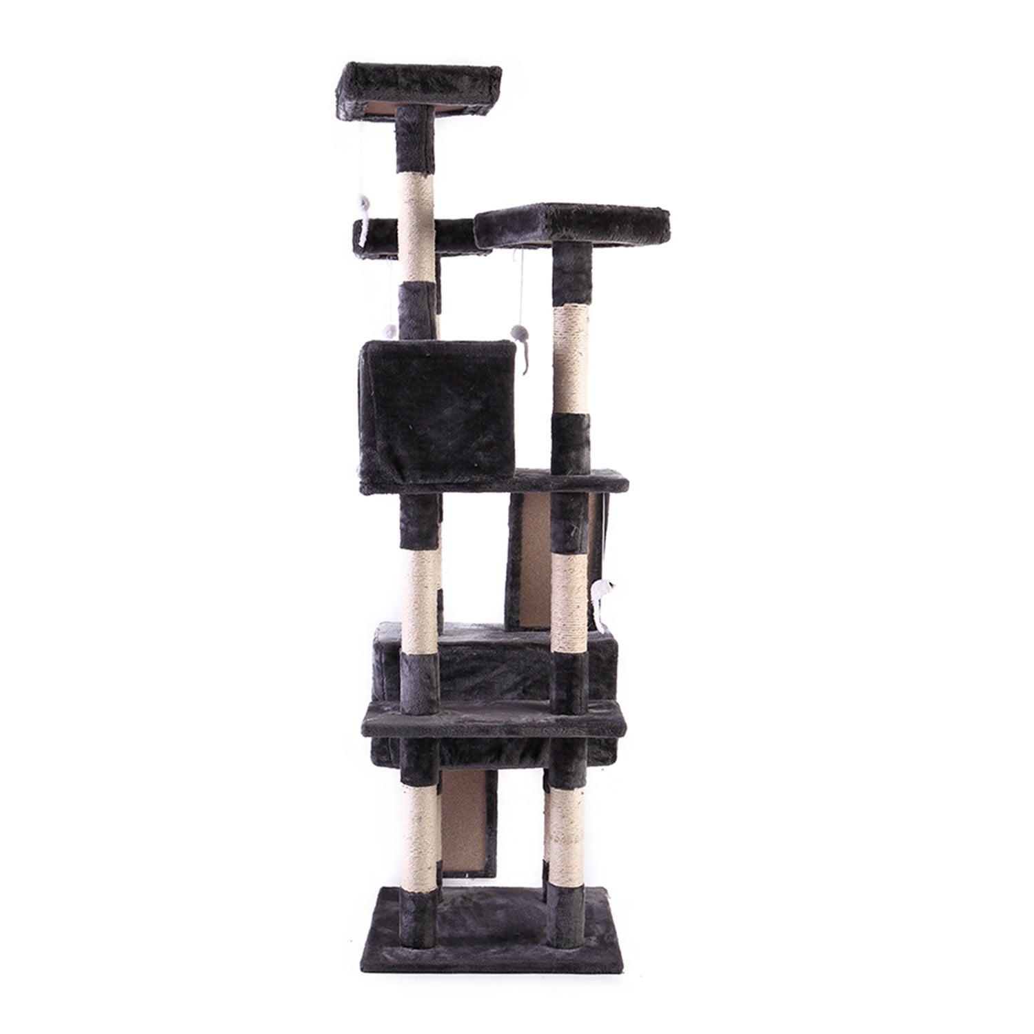 Pefilos Cat Tree Tower for Indoor Cats - Cat Condo for Multiple Cats Cat Tree for Large Cat Tiger Tough Cat Tree Tower Interactive Playground, Gray Pefilos Cat Tree Tower for Indoor Cats - Cat Condo for Multiple Cats Cat Tree for Large Cat Tiger Tough Cat Tree Tower Interactive Playground, Gray
