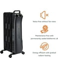 thumbnail image 3 of Oil Space Heater, Portable Radiator Heater with 7 Oil-Filled Fins for Indoor Use, 3 Heat Settings, tat, Tip-Over Protection, Manual Control, 1500W, Black, 3 of 5
