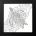 thumbnail image 2 of Varacek, Pam 12x12 Black Modern Framed Museum Art Print Titled - Wave Riding Turtle, 2 of 5