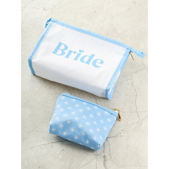 Packed Party Bride Blue Pouch Set, 2 Pieces