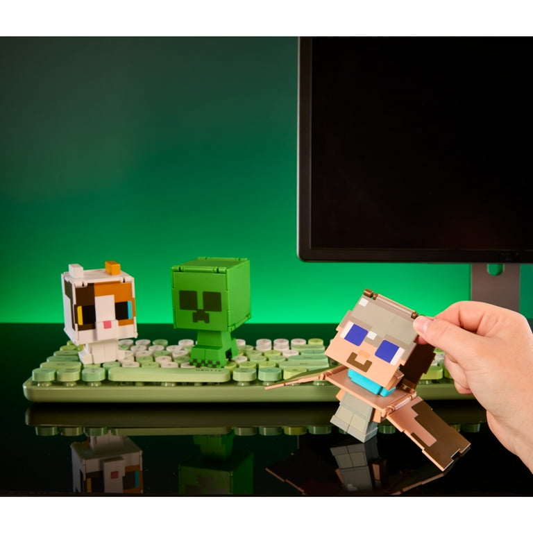 Mattel Minecraft Flippin' Figs Figures with 2-in-1 Fidget Play, 3.75-in