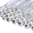 thumbnail image 4 of Paquete de 40 horquillas para el pelo de novia, dama de honor, boda, clips, alfileres, flores de diamantes de imitación, accesorios para peinados de cristal, color plateado, 4 of 5