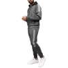 thumbnail image 5 of Cultura Men's Sweatsuit w/ Zipper Pockets, Zip Up Hoodie Track Suit for Running Jogging Sports Casual, Heather Charcoal/White/Black, Large, 5 of 5
