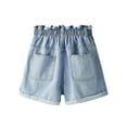 thumbnail image 3 of Fjuchai Women's High Waist Denim Shorts Ruffle Jean Shorts with Pockets Summer Hot Pants for Women S-5XL, 3 of 7