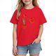 thumbnail image 1 of Blusas y camisas de manga corta con cuello redondo para niños y niñas, camisetas gráficas de manga corta, blusas con estampados bonitos para la temporada escolar., 1 of 8