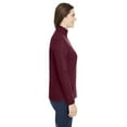 thumbnail image 3 of CORE365 CE405W Women's Fusion ChromaSoft™ Pique Quarter-Zip Pullover-Burgundy-L, 3 of 3