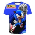thumbnail image 3 of Sonic The Hedgehog Anime Harajuku 3D Camiseta con impresión digital Camisetas de verano para hombre y mujer Disfraces de cosplay para niños Camisetas Tops, 3 of 5