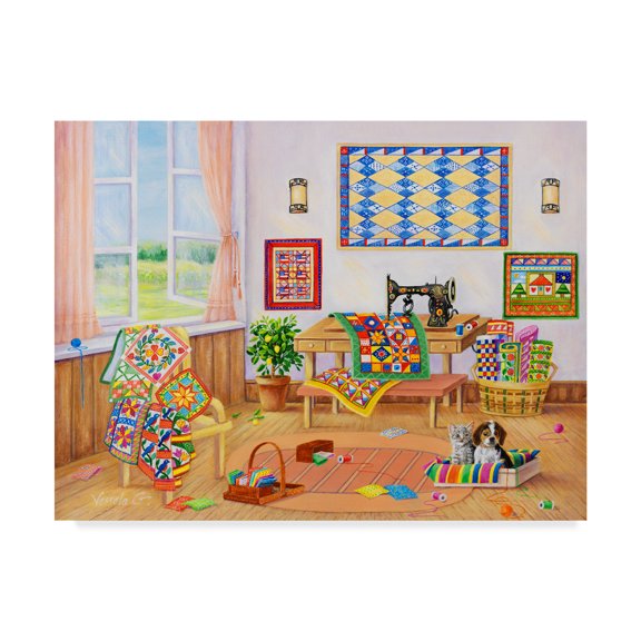 Trademark Fine Art 'We Didn't Do It' Canvas Art by Vessela G.