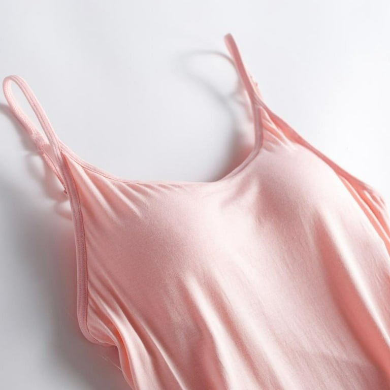 Women's Nightgown with Built in Bra Chemise Sleepwear Full Slips Nightwear  Soft Lingerie