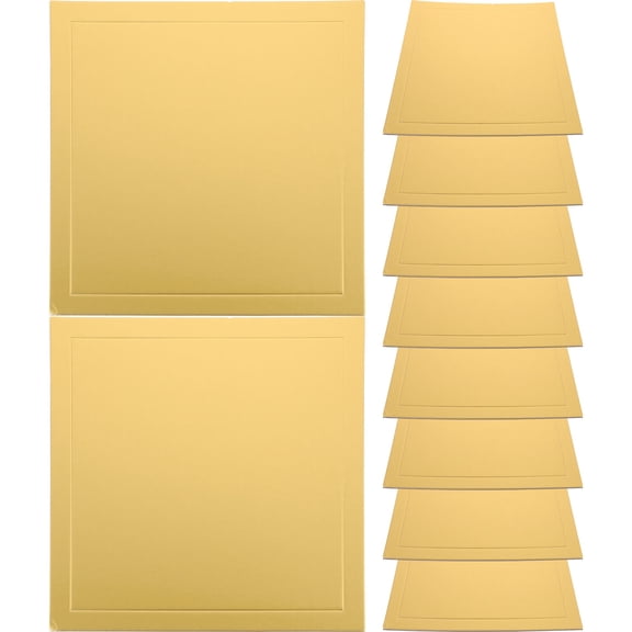 MLINS Golden Square Cake Board for Decoration Made of Paperboard Perfect for Parties and Events 12inch