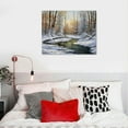 thumbnail image 4 of Nawypu Canvas Prints Wall Art - Winter Landscape with The Wood River, 4 of 4