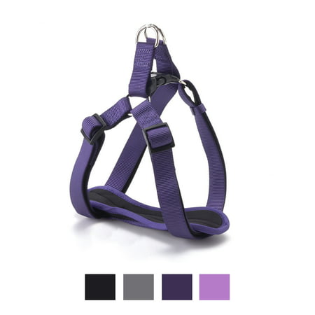 Vibrant Life Comfort Padded Step-In Dog Harness, Purple, 22-36 (Best Harness For Dogs With Back Problems)