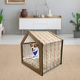 thumbnail image 3 of Colorful Pet House, Pastel Hearts with Vertical Color Stripes Abstract Retro Tones Happiness Joy Love, Outdoor & Indoor Portable Dog Kennel with Pillow and Cover, 5 Sizes, Multicolor, by Ambesonne, 3 of 5