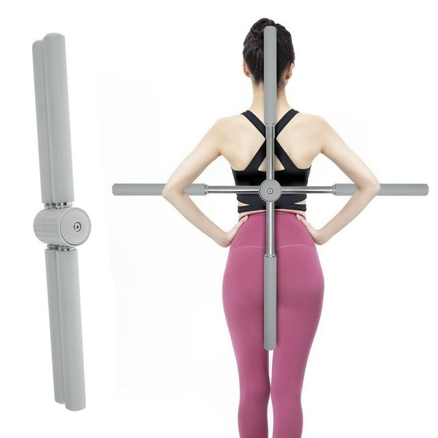 Posture Corrector Retractable Yoga Stick Stretching Tool Yoga Training Sticks for Posture Back Straightener Humpback Correction Sticks for Adult and Children