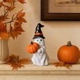 thumbnail image 4 of Resin Ghost Figurine 6.3x3.5 in Halloween Tabletop Decor Cute Pumpkin Ornament Spooky Room Shelf Party Gift, 4 of 6
