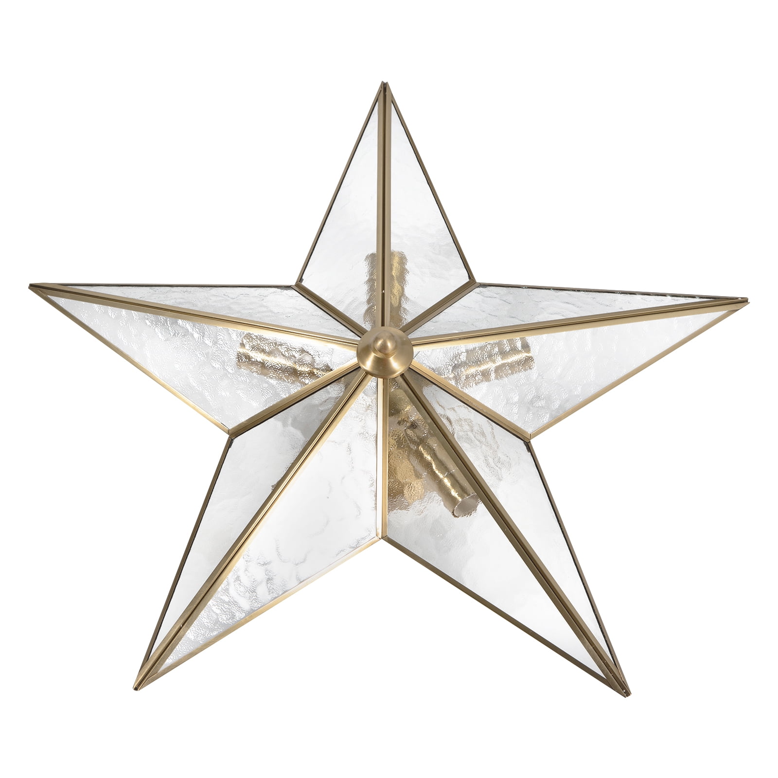 Creative Minimalist Gold Five-pointed Star Shape Flush Mount Ceiling Lamp with 5 - Lights