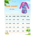 thumbnail image 2 of GYRATEDREAM Girls Swimsuit UPF 50+ UV Two Piece Long Sleeve Swimwear Zipper Rash Guard + Shorts Sets 3-10 Years, 2 of 9