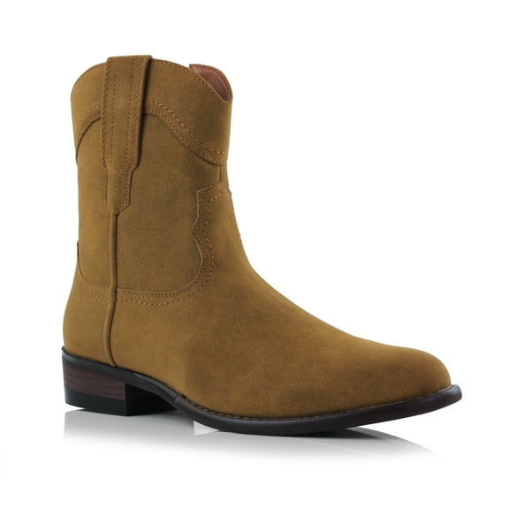 Ferro Aldo Austin MFA606326 Mens High Top Western Style Chelsea Boots, in Wheat Suede, Men's Size 6.5