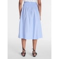 thumbnail image 4 of Time and Tru Women's Smocked Waist Cotton Midi Skirt, Sizes XS-XXXL, 4 of 6
