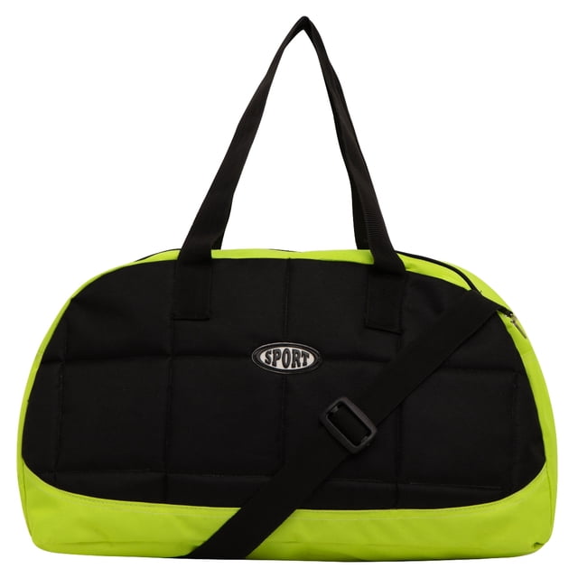 Maleta Sport Para Mujer FANA Liza Color Negro / Fluorecente Juvenil Lúcela, M4064!!