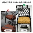 thumbnail image 5 of Outdoor Patio Cushion Covers 4 Pack Mustard Yellow Eucalyptus Leaves Patio Chair Cushion Covers Botanical Vine Branches Farm Waterproof Outdoor Seat Cushion Covers for Patio Furniture 20"x18", 5 of 9