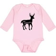 thumbnail image 3 of Inktastic New Hampshire Black Deer Silhouette Boys or Girls Long Sleeve Baby Bodysuit, 3 of 5