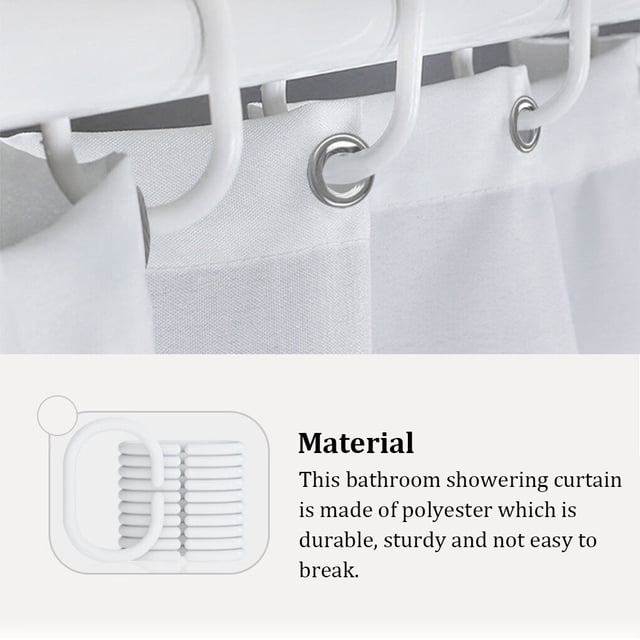 Langgg Rideau de Douche de Salle de Bain Imperméable Polyester Style Moderne Rideaux d'Impression de Bain Décoration Drape Type Toilettes Domestiques