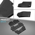 thumbnail image 4 of TPE All Weather Car Floor Mats Liner Waterproof Liners Black Set Fit for 2016-2022 Honda Pilot, 4 of 10