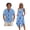 Blue White Geometric Floral, variant on Retro Boho Floral Print Matching Couple Outfits Men’s Button-down Hawaiian Shirt Women Sleeveless Midi Dress with Pocket Couples Matched Summer Outfits for Beach Vacation, M