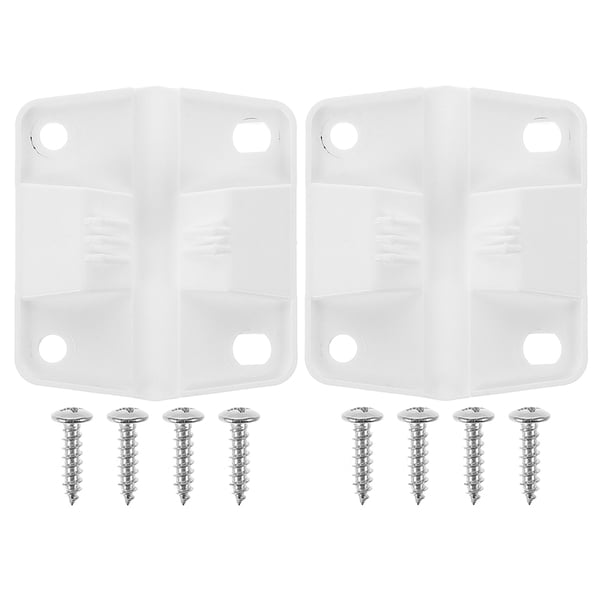 Juego de 2 bisagras de plástico para refrigerador, repuesto con tornillos, accesorios para reparación de cajas de refrigeradores, bisagras para refrigerador con tornillos.