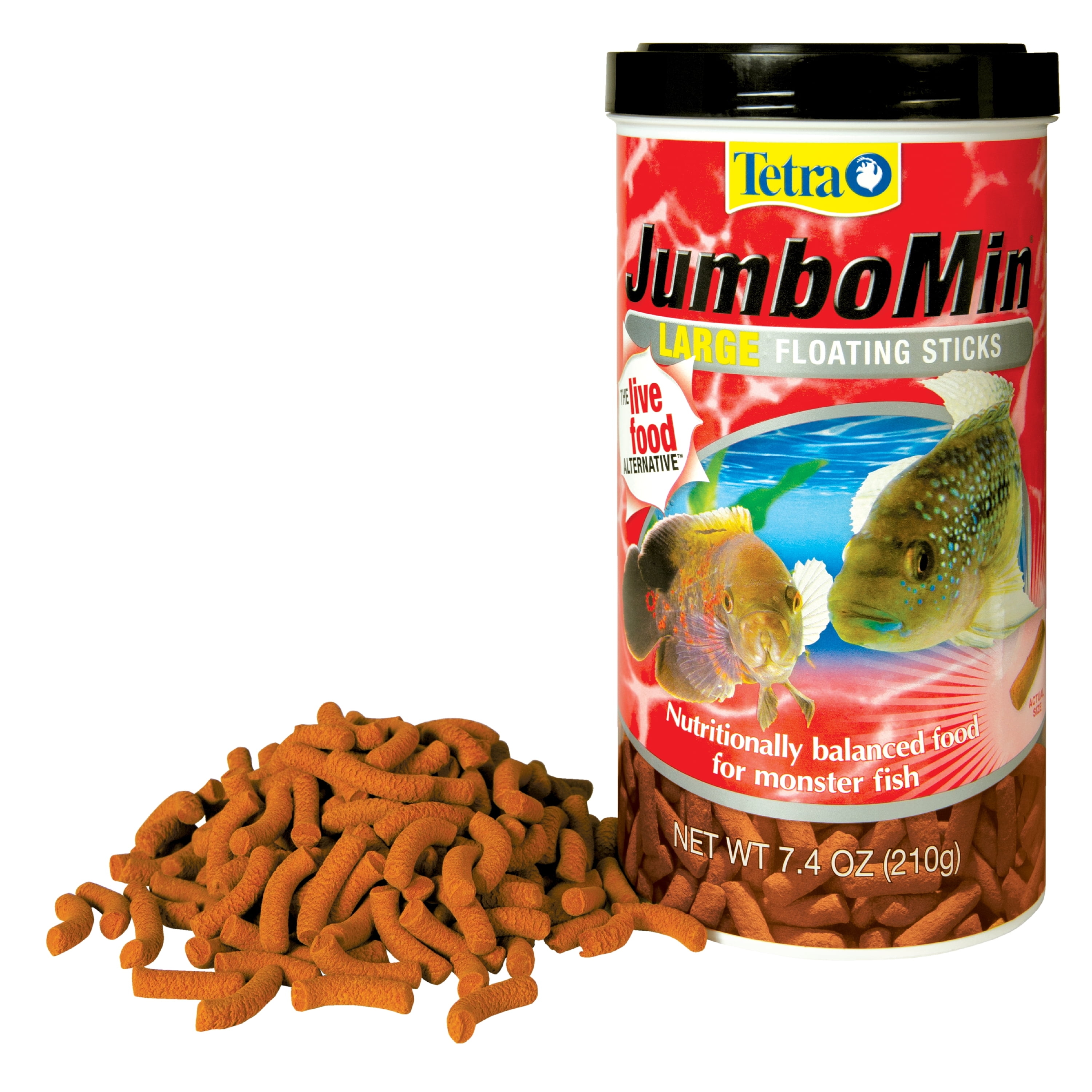 Tetra JumboMin Large Floating Sticks, Food for Monster Fish, 7.4 Ounce