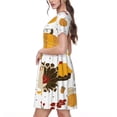 thumbnail image 2 of Balery Happy Thanksgiving Vestidos sueltos de manga corta para mujer, vestidos de verano 2025, vestidos casuales de corte A con vuelo., 2 of 6