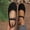 Black, variant on Womens T Strap Shoes Round Toe Pull-On Flat Summer Lightweight Breathable
