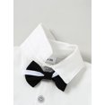 thumbnail image 4 of CARETOO Infant Boy Clothes Toddler Boy Outfits 4Pcs Set Formal Dress Shirt Vest Pants Bowtie Vest, 4 of 16