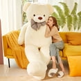 thumbnail image 5 of IKASA Giant Teddy Bear Stuffed Animal Plush Toy,Large Jumbo 70" White Huge Cute Soft Toys,Big Size Fluffy Plushy Fat Oversized Plushie,Gifts for Kids Girls Boys Girlfriend Children, 5 of 6