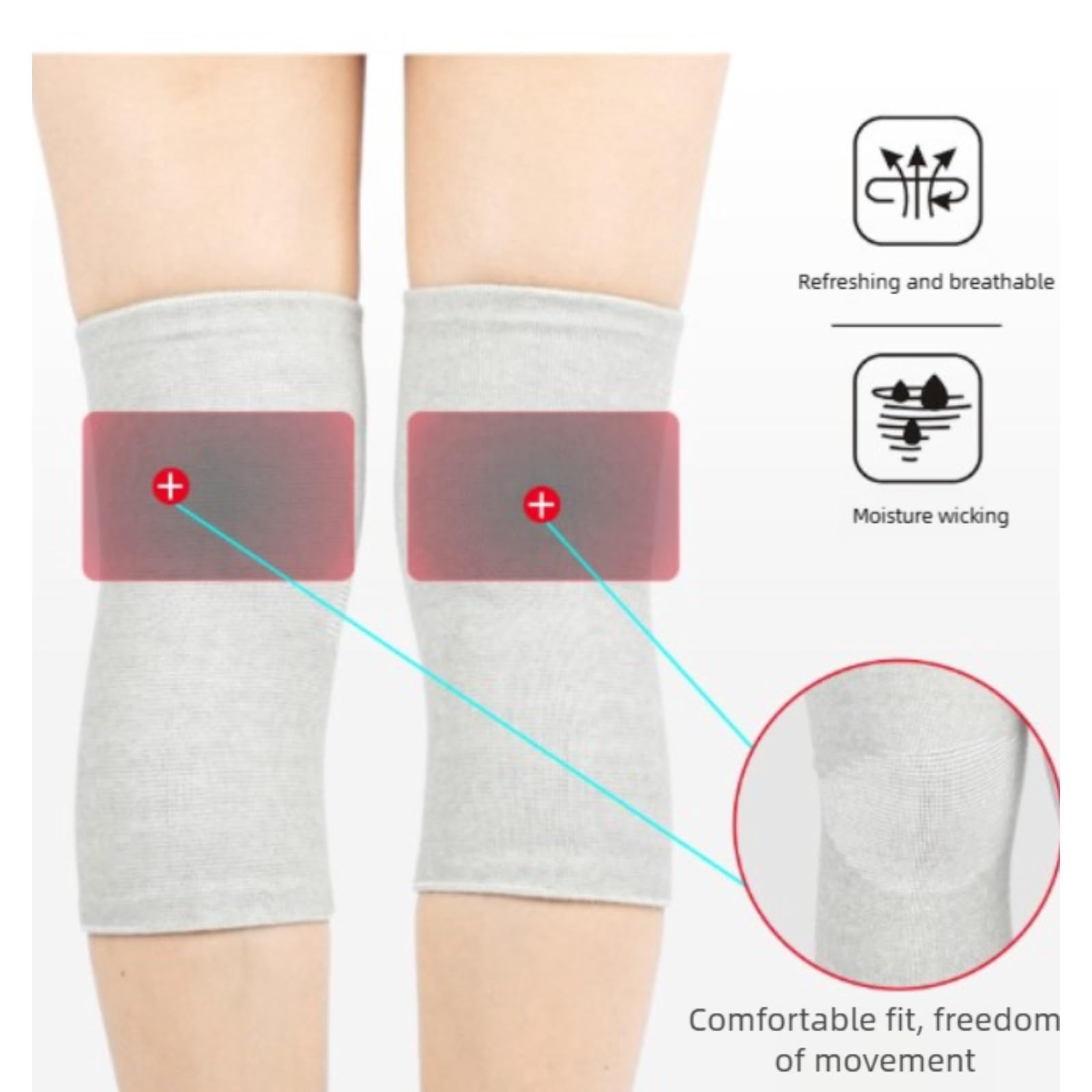 One Compress Premium Bamboo Knee Sleeve, Knee Braces for Men and Women, Ideal for Running, Hiking, and Daily Wear