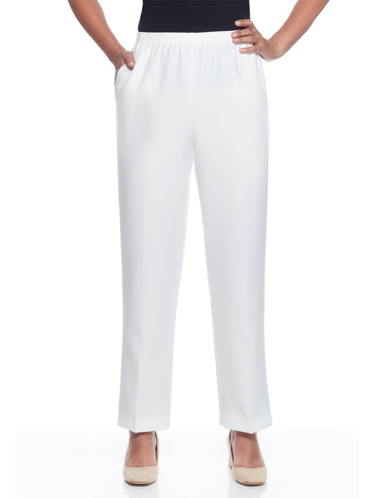 Alfred Dunner - Alfred Dunner Women's Petite Polyester Pull-On Pants ...