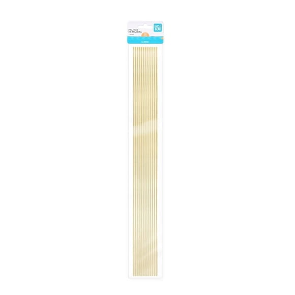 Palitos De Madera Pen+Gear Redondos Color Natural 12 Pzas
