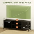 thumbnail image 2 of TV Stand for 65 Inch TV, Modern TV Stand with Storage Cabinet and Open Shelves, Mid Century TV Stand Media Console Entertainment Center, Oak, 2 of 6