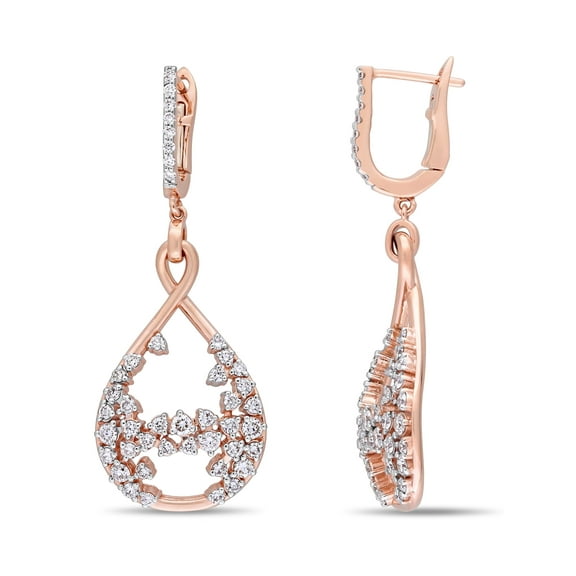 Everly Women's Diamond 14k Rose Gold Earrings
