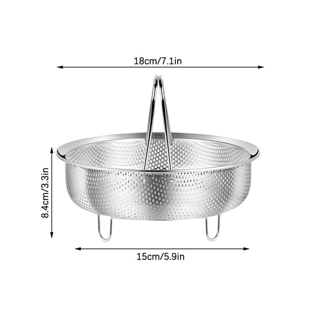 304 Stainless Steel Dense Hole Drainage Basket Vegetable Washing Basket Rice Cooker Rice Soup Separation And Water Separation Rack