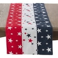 thumbnail image 2 of Saro Lifestyle Red White & Blue 4th of July Cotton Table Runner 16"x108", 2 of 3