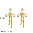 thumbnail image 6 of 18K Karat Gold Plated Earrings for Women Bow Earrings Ring 18K Gold Plated Jewelry for Her Birthday Gift, 6 of 15