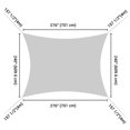 thumbnail image 6 of Yescom 23x20Ft Rectangle Sun Shade Sail Canopy 97% UV Block Commercial Carpark Pool Camping Playground Outdoor Blue, 6 of 12