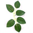 thumbnail image 1 of 10pcs Simulation Six-Fork Silk Screen Rose Leaf Silk Meshs Flower Rose Simulation Leaf Rose Six-Leaf Red Line Rose Leaf, 1 of 16